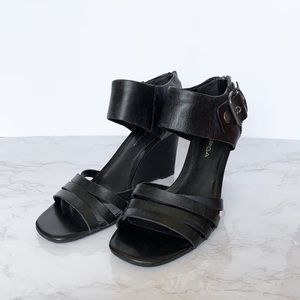 Via Spiga | Leather Wedge Sandal (Black)